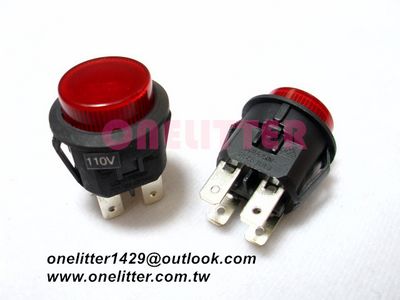 51576   20.5mm 4P圓形帶燈SW 有段110V(UL)